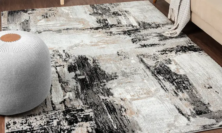 Desain karpet abstrak, Sumber: luxeweavers.com