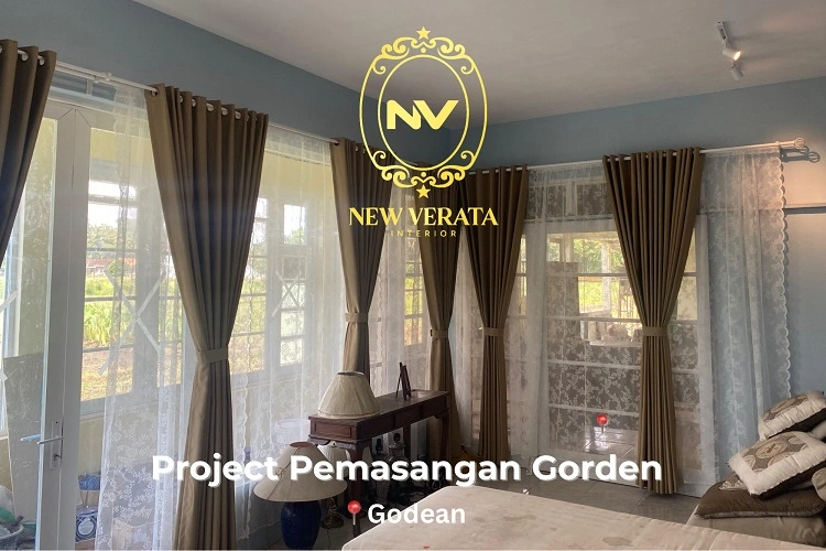 Gorden coklat memberikan kesan modern, Sumber: doc pribadi