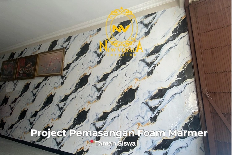 Foam marmer pada area garasi, Sumber: doc pribadi