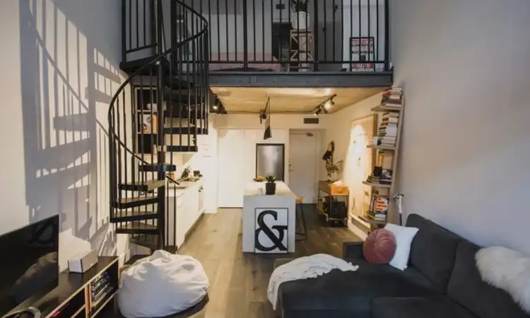 Kamar mezzanine gaya industrial, Sumber: hzcdn.com