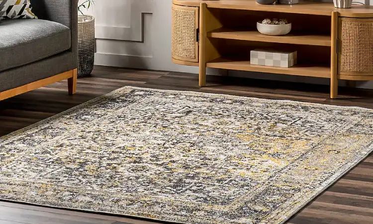 Karpet vintage untuk ruang keluarga, Sumber: lowes.com