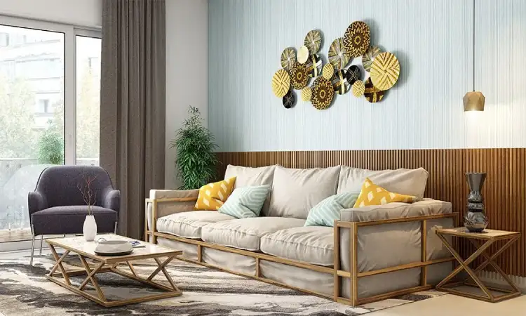 Ruang tamu dengan earthy tone, Sumber: rumahmebel.id