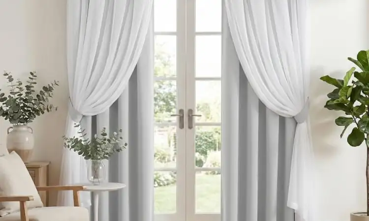 Double Layer dengan Sheer Curtain Putih, Sumber: amazon.com