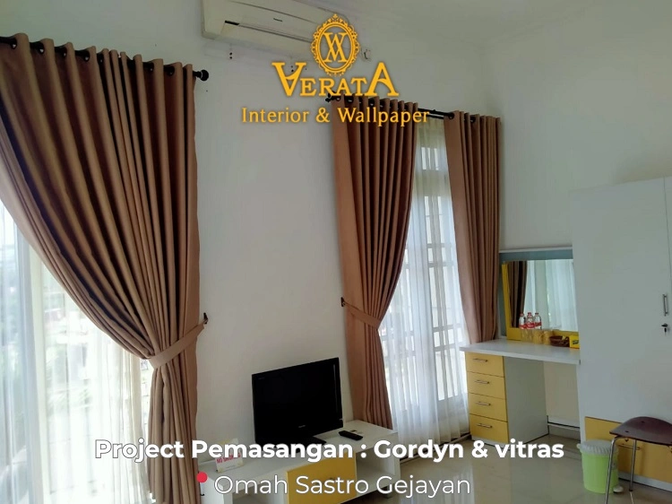 Pemasangan gorden vitrase Depok Sleman, Sumber: doc pribadi