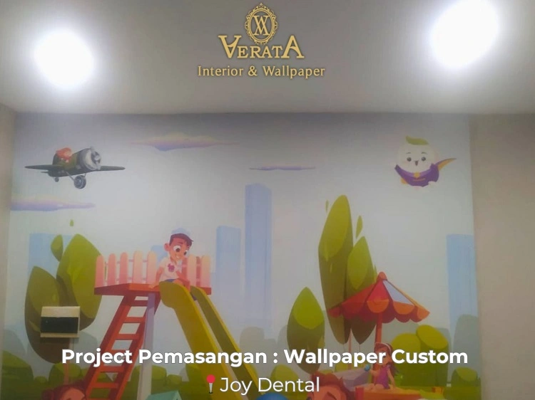 Wallpaper custom dengan karakter kartun colorfull, Sumber: doc pribadi