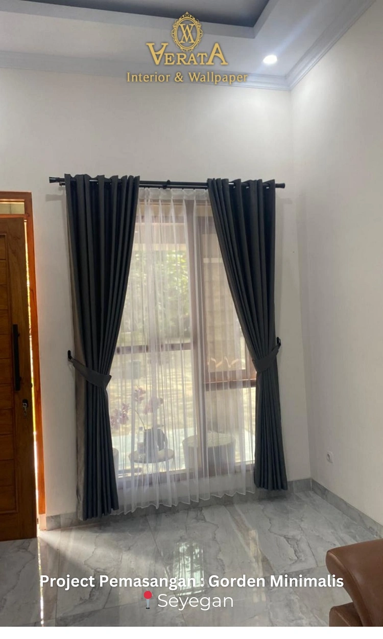 Gorden minimalis di ruang tamu, Sumber: doc pribadi