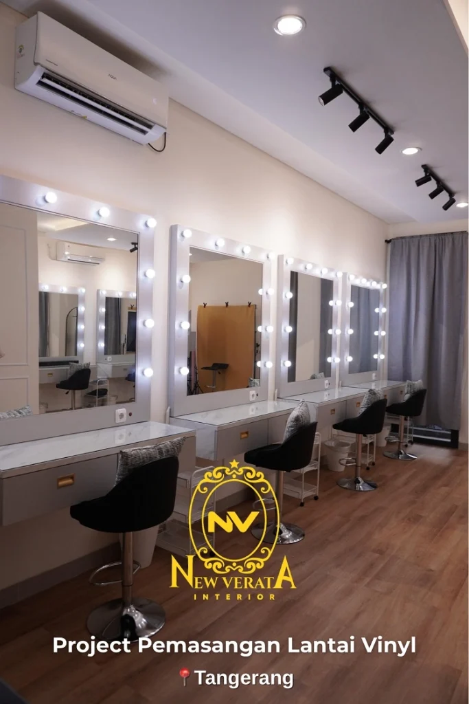 Lantai vinyl untuk studio makeup Tangerang, Sumber: doc pribadi