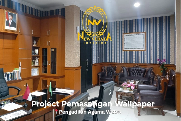 Wallpaper motif untuk ruang kepala dan wakil PA, Sumber: doc pribadi