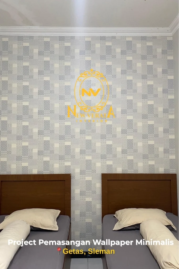 Adanya wallpaper memberikan kesan modern, Sumber: doc pribadi