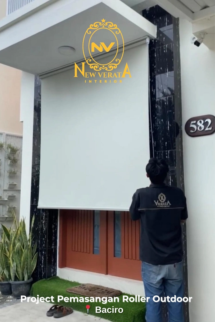 Pemasangan roller outdoor di Gondokusuman, Sumber: doc pribadi