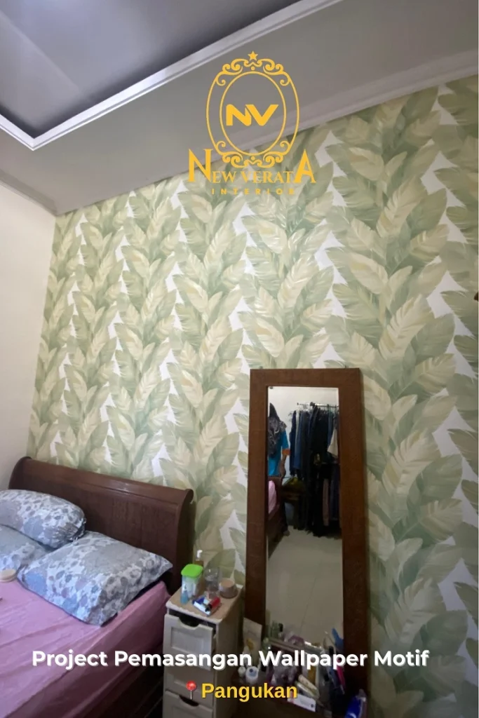 Wallpaper menjadi solusi perubahan dinding, Sumber: doc pribadi