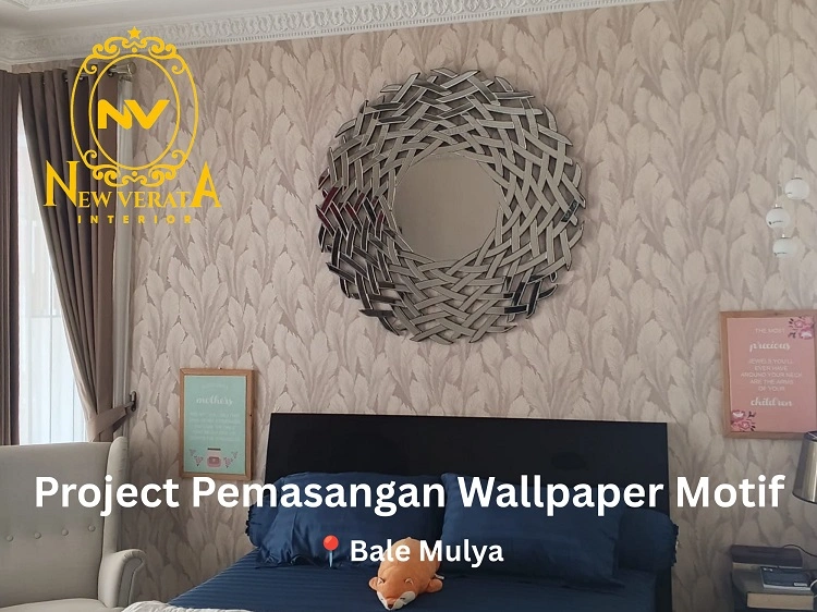 Pemasangan wallpaper memberikan kesan estetik, Sumber: doc pribadi