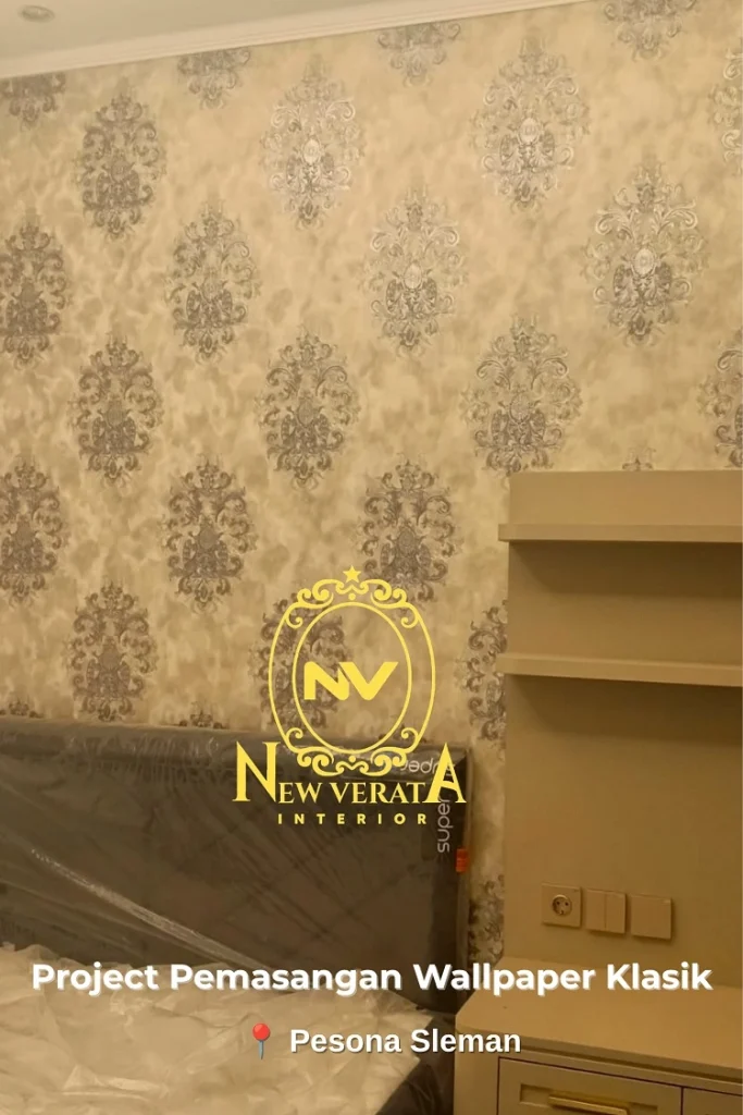 Pemasangan wallpaper memberikan kesan hidup, Sumber: doc pribadi