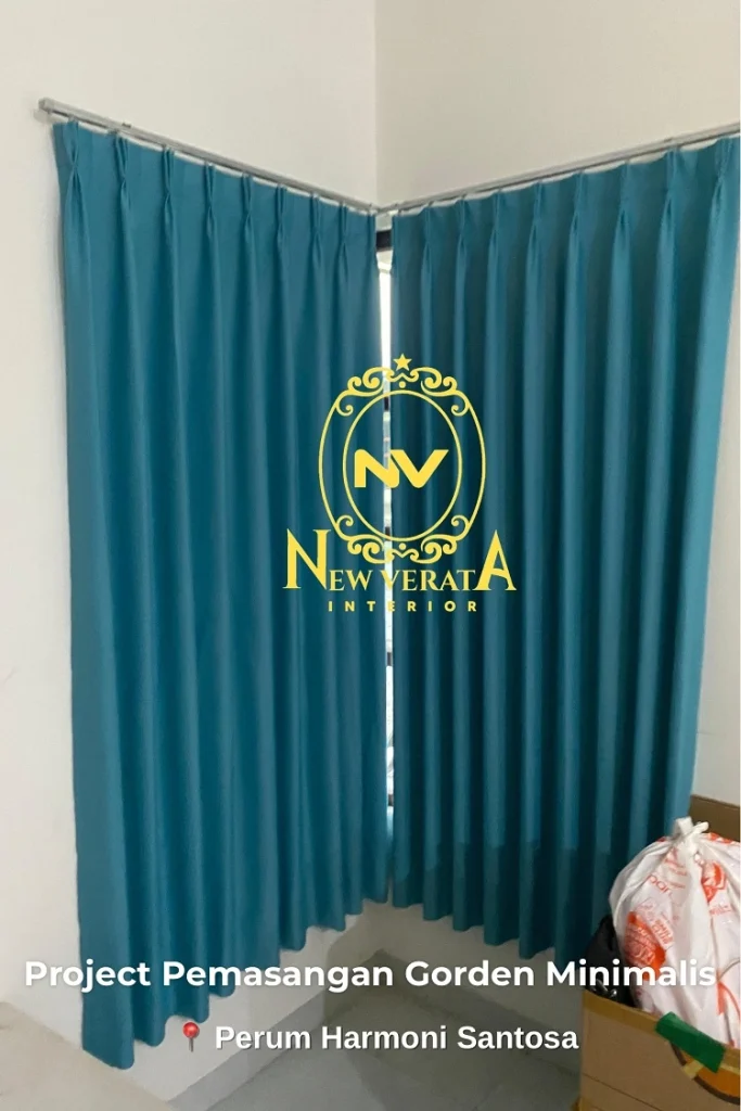 Pemilihan gorden dengan bahan blackout dan warna biru, Sumber: doc pribadi