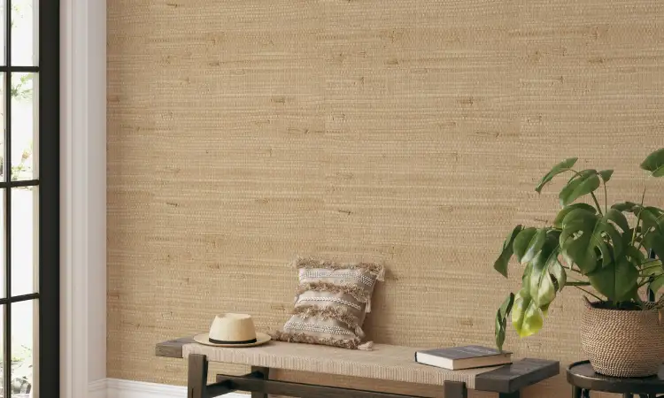 Grasscloth wallpaper, Sumber: wallblush.com