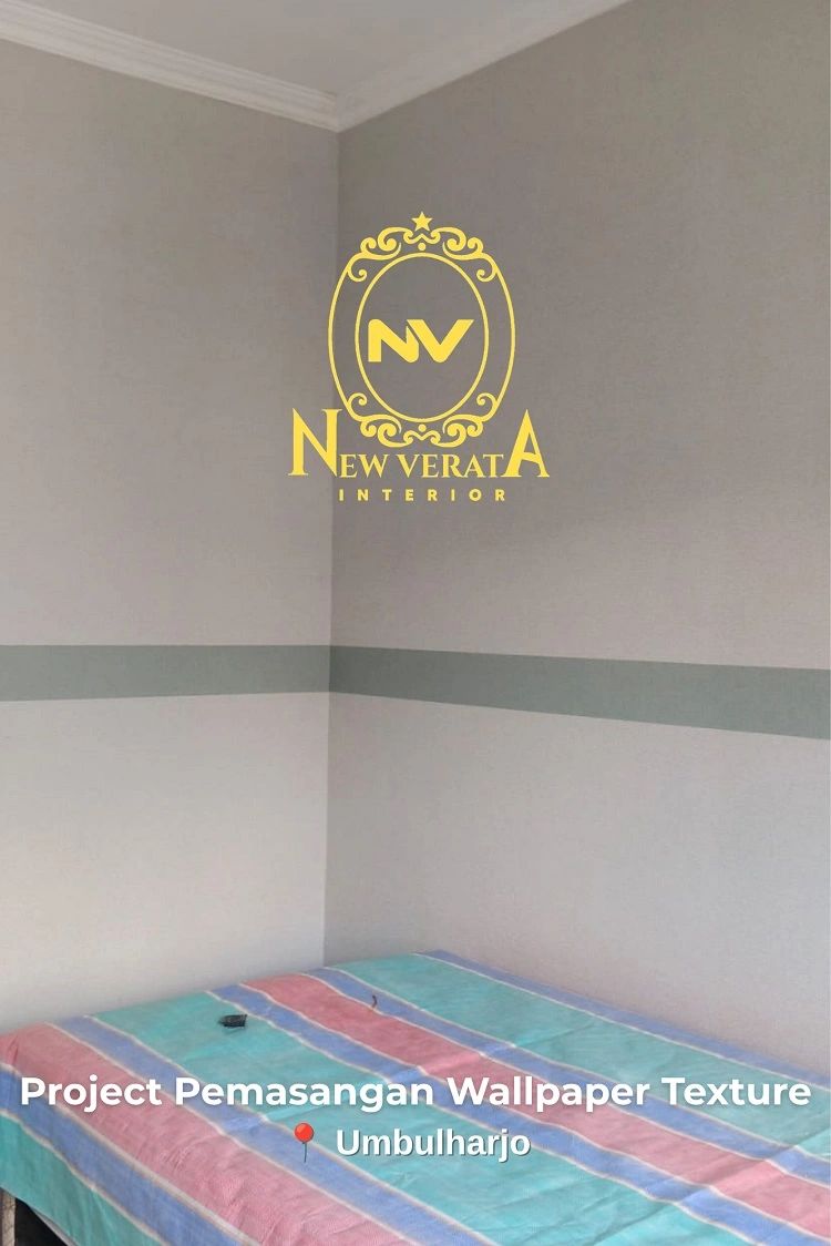 Pemasangan wallpaper dan border memberikan kesan rapi, Sumber: doc pribadi
