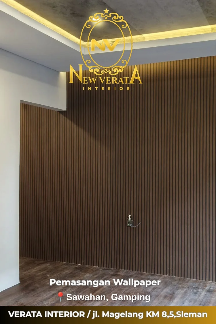 Wallpaper diaplikasikan pada kamar utama, Sumber: doc pribadi